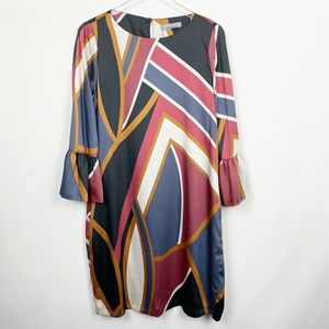 El Corte Ingles Ruffle Sleeve Flowing Dress Printe